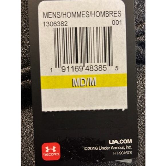 Under Armour HeatGear Perpetual 1/2 Grey Gold Compression Tights Men's Medium - Picture 5 of 5